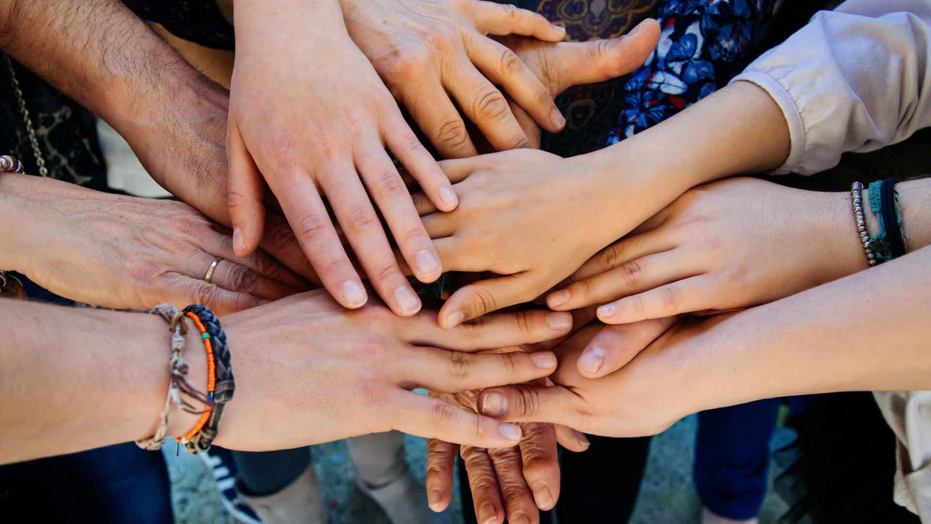 Hands together